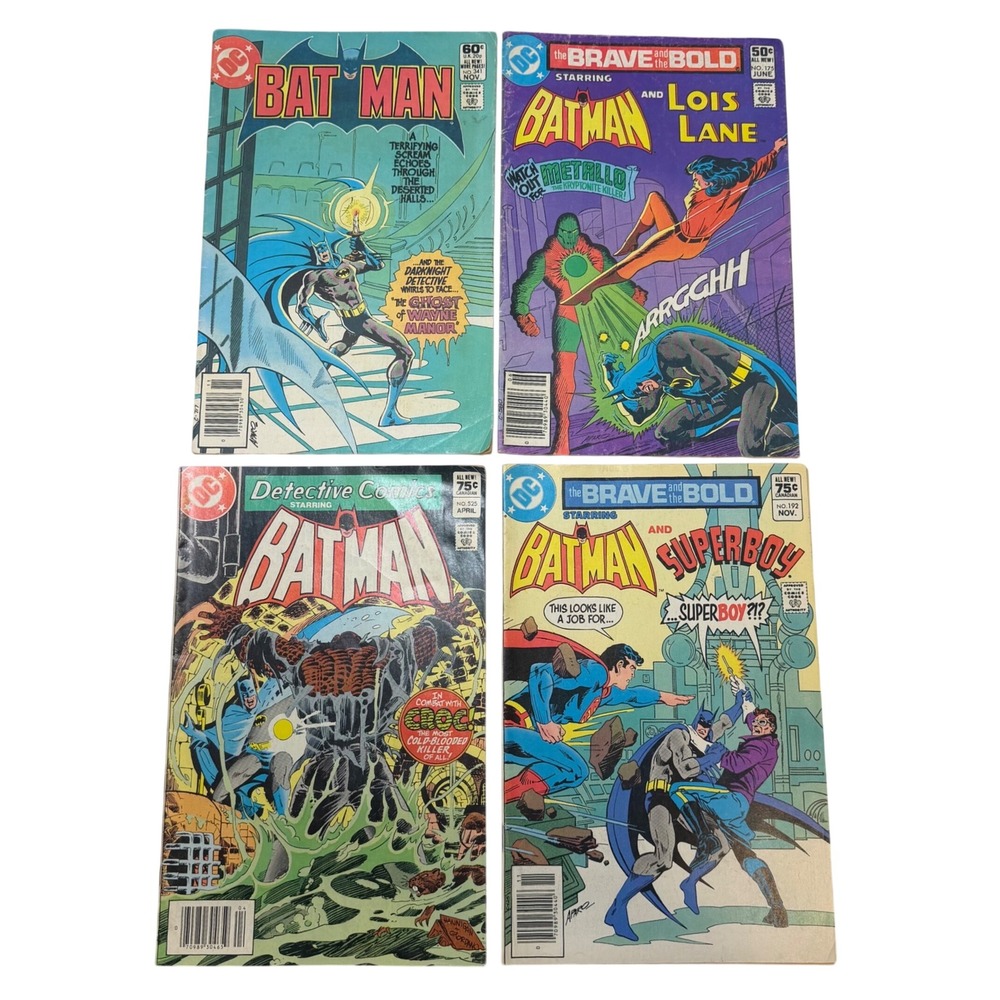 Vintage DC Batman Comic Lot 341 175 525 192 Bronze Age Detective Brave and Bold
